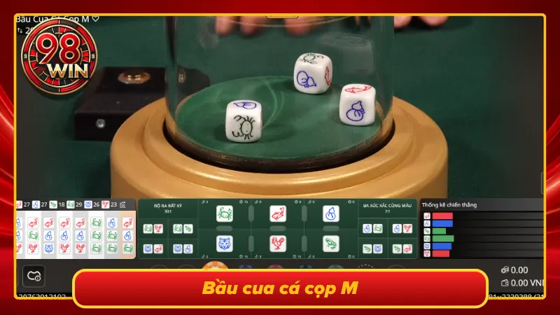 Màn hình giao diện game bầu cua cá cọp M tại sảnh casino 